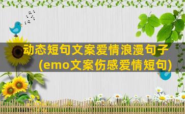 动态短句文案爱情浪漫句子(emo文案伤感爱情短句)