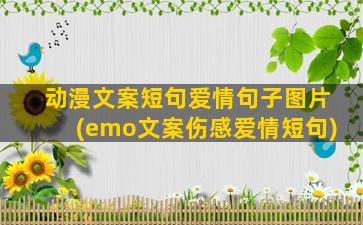 动漫文案短句爱情句子图片(emo文案伤感爱情短句)