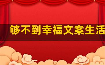 够不到幸福文案生活句子