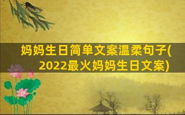 妈妈生日简单文案温柔句子(2022最火妈妈生日文案)