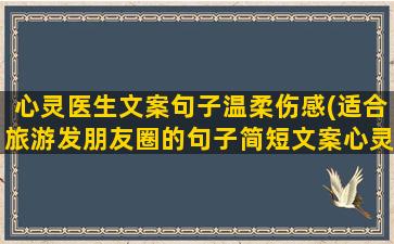 心灵医生文案句子温柔伤感(适合旅游发朋友圈的句子简短文案心灵)