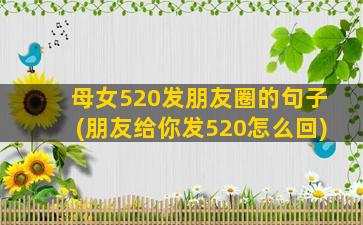 母女520发朋友圈的句子(朋友给你发520怎么回)