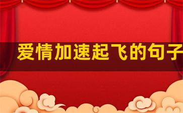 爱情加速起飞的句子说说