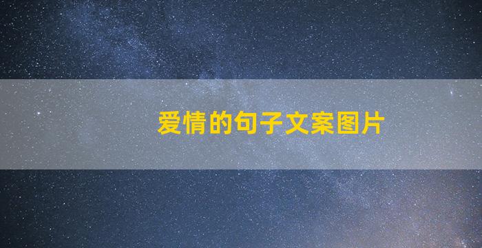 爱情的句子文案图片