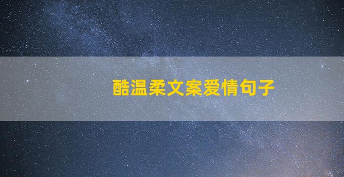 酷温柔文案爱情句子